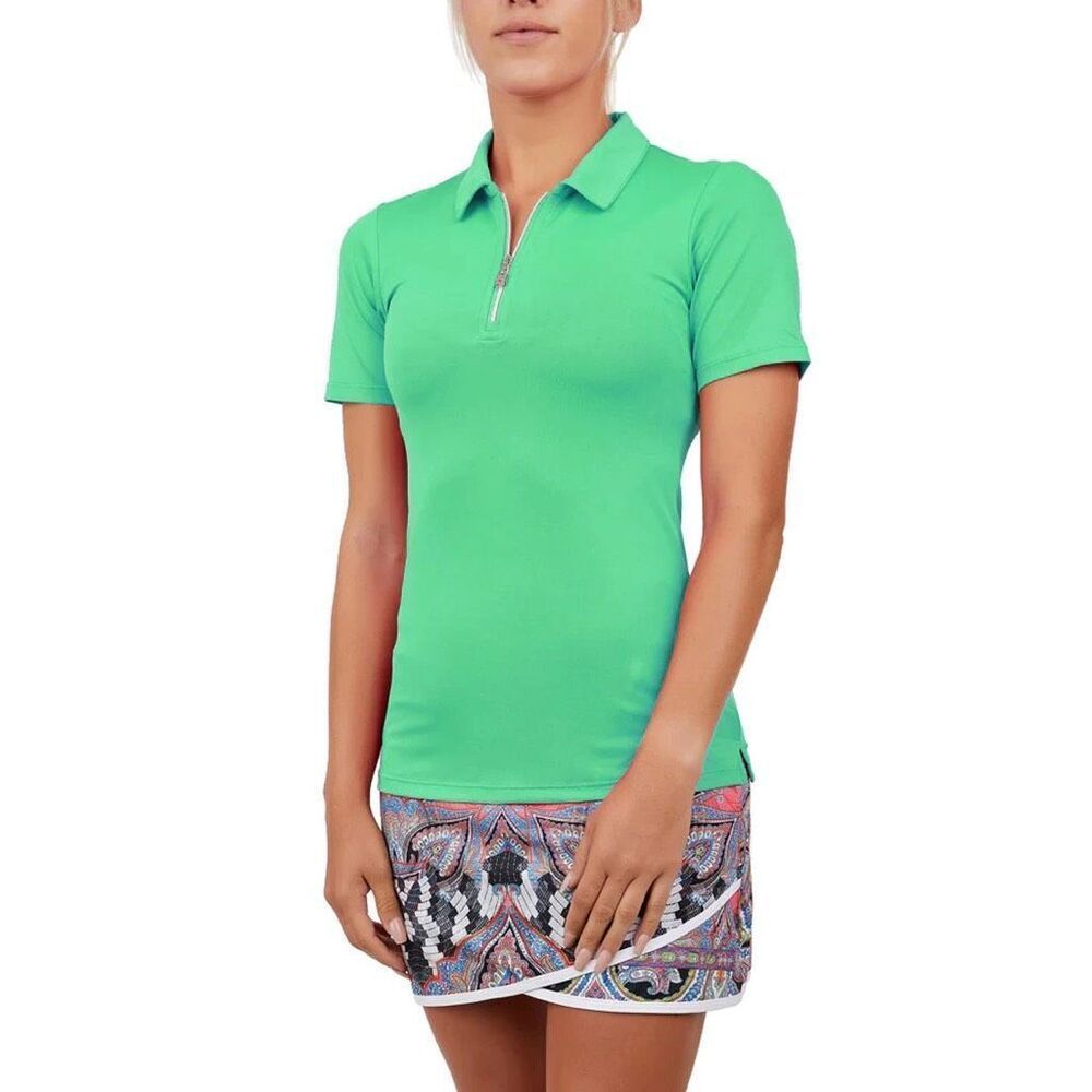 Sofibella Short Sleeve 1/4 Zip Performance Golf Polo Sprout Green XL